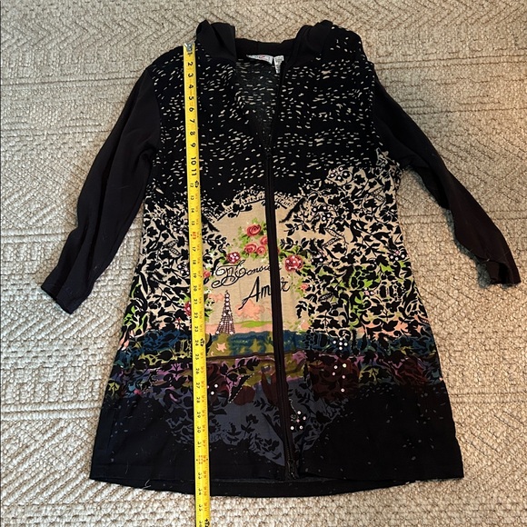 Women's Black and Multicolor Jacket - Picture 5 of 8